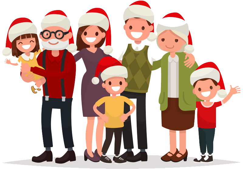 Christmas Femily Png Download - Vector Big Family Free Download (1000x750), Png Download