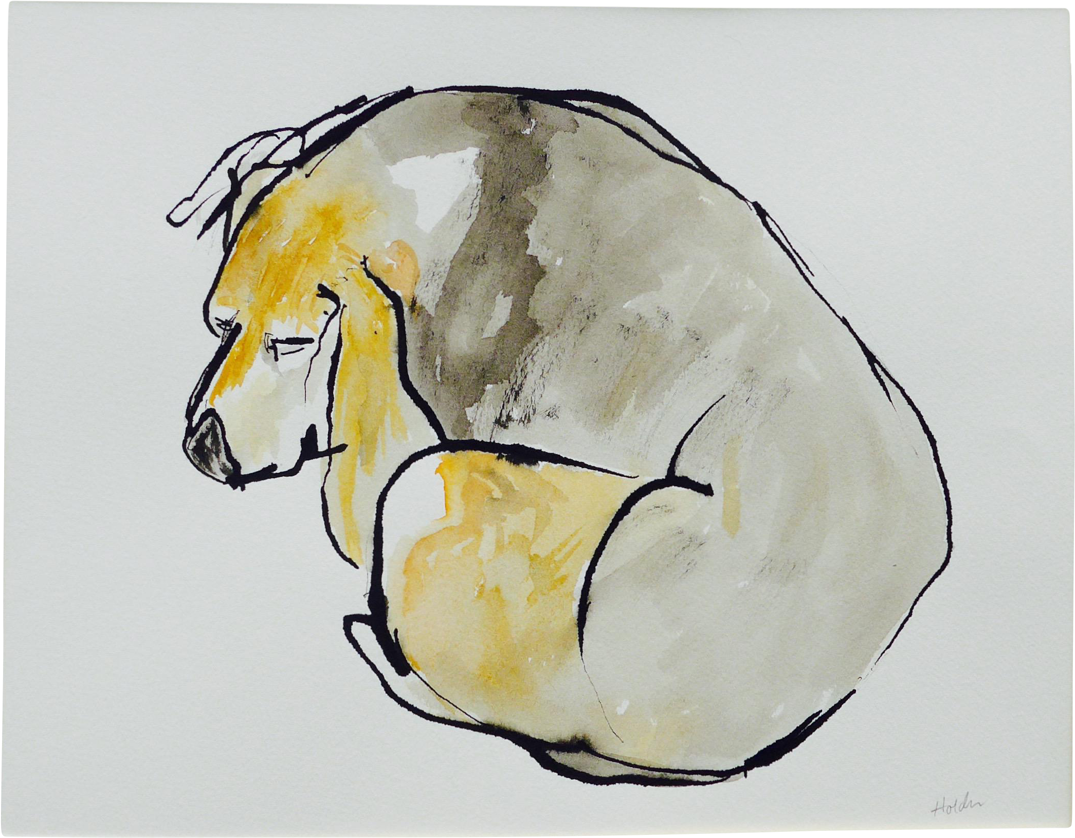 Contemporary Martha Holden Beagle Sleep Watercolor - Sleep Watercolor Png (2938x2344), Png Download