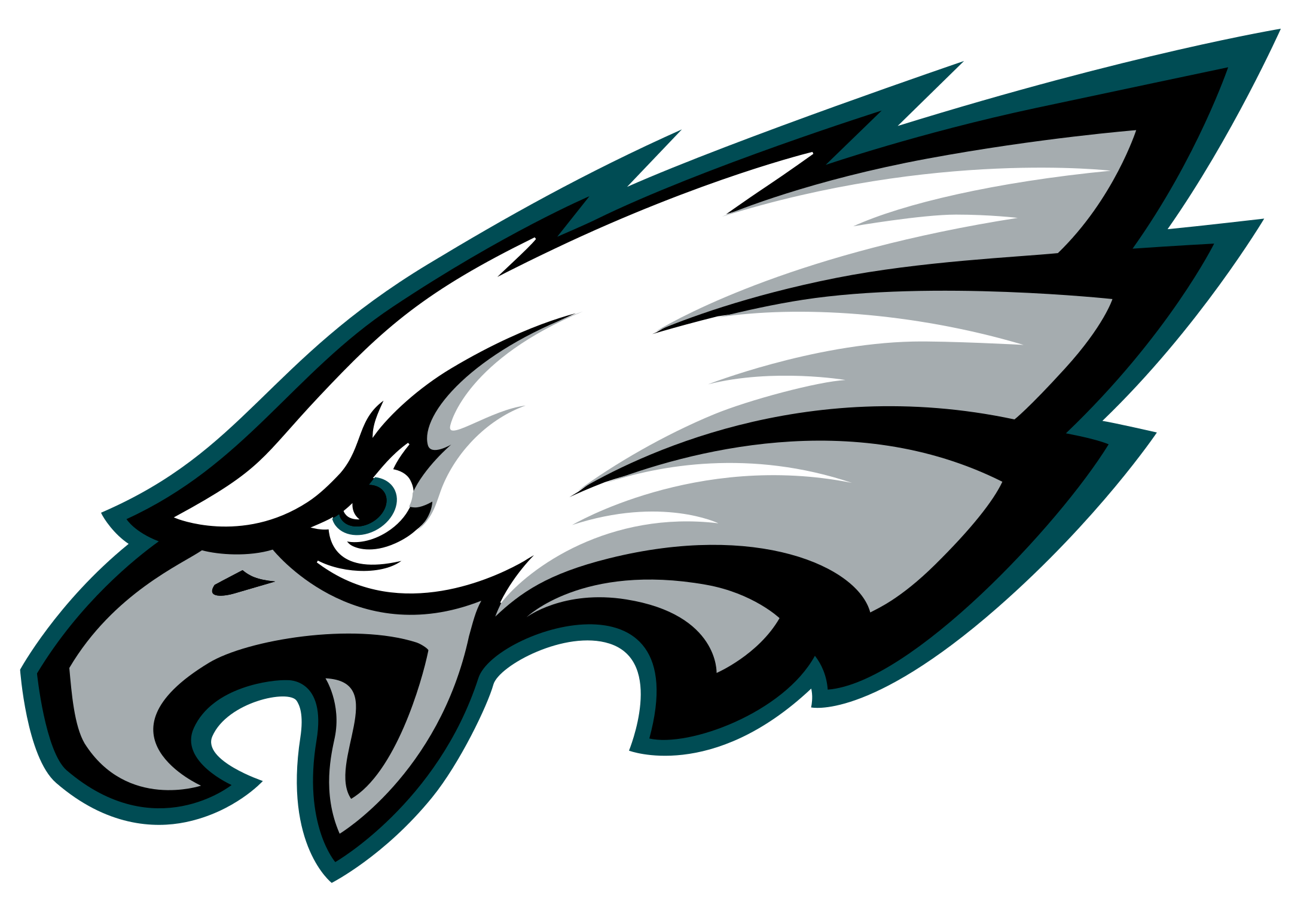 Philadelphia Eagles Logo Transparent - North Broward Prep Eagles (2400x1515), Png Download