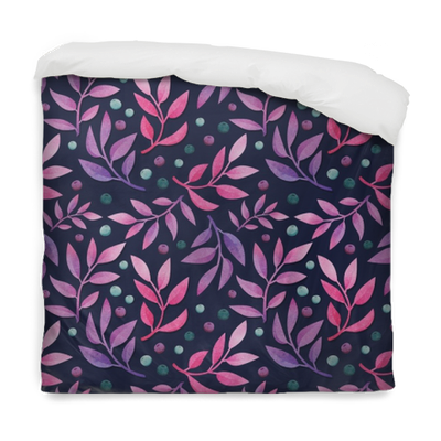 Seamless Pattern, Floral And Berries, Botanical - Watercolor Painting (400x400), Png Download