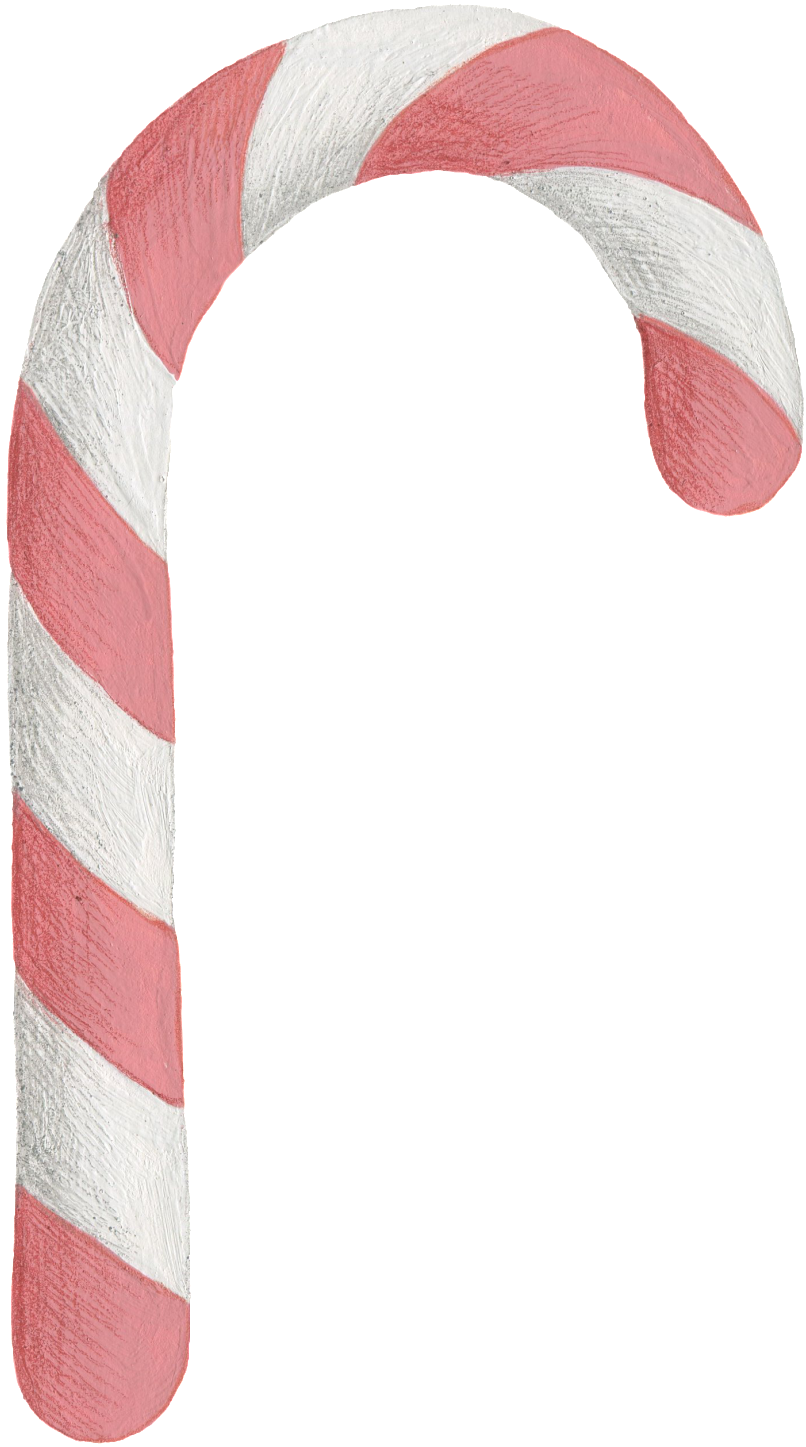 Simple Hand-painted Striped Cane Candy - Candy (1024x1612), Png Download