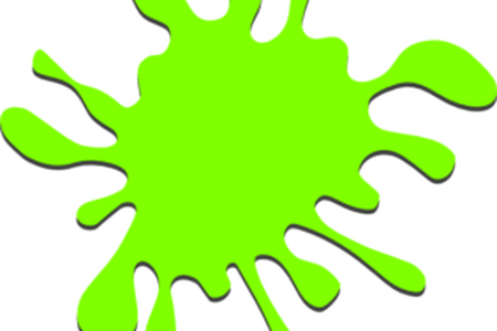 Green Paint Splatter Vector - Green Paint Splatter Clipart (450x300), Png Download