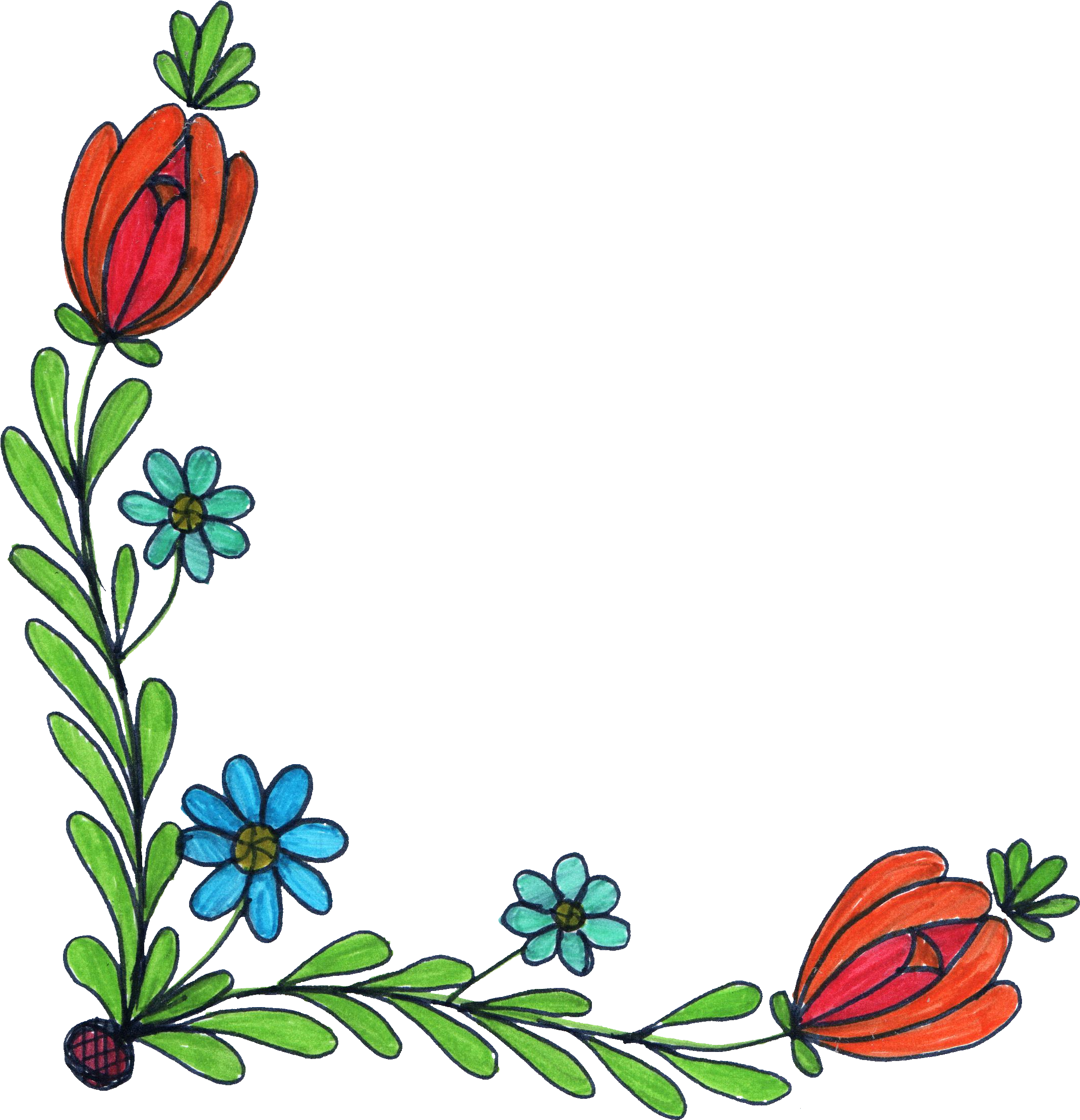 Flower Drawing At Getdrawings (2142x2222), Png Download