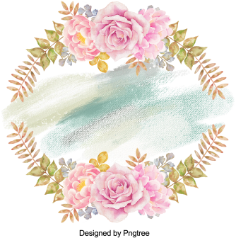 Beautiful Hand Paint Watercolor Frame, Flower, Flowers, - Flower (360x360), Png Download
