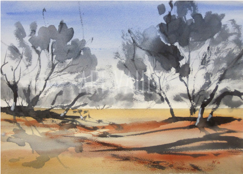 Natural Drawing Watercolor - Drawing (500x500), Png Download