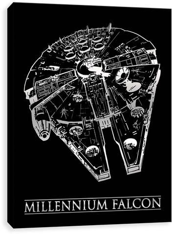 Classic Star Wars Logo Png - Star Canvases By Entertainart - Star Wars Millennium (500x500), Png Download