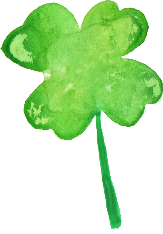 Free Download - Clover Watercolor Png (548x787), Png Download