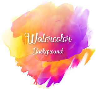 Colorful Abstract Watercolor Background With Typography, - Watercolor Painting (360x360), Png Download
