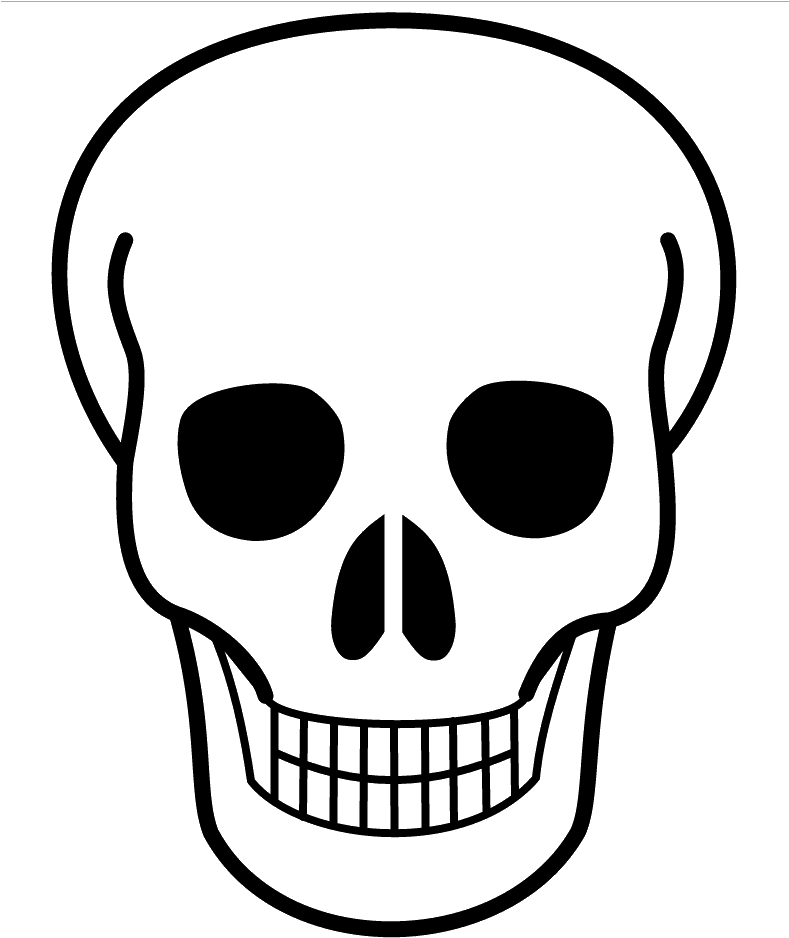 28 Collection Of Skull Halloween Drawing - Skull Clipart (788x944), Png Download