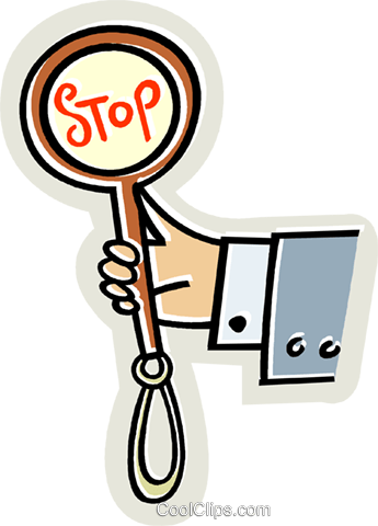 Hand With Stop Sign Royalty Free Vector Clip Art Illustration - Mao Png Escrito Stop (345x480), Png Download