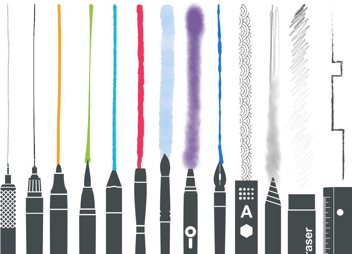Sketches-tools And Tips - Tayasui Sketches Pro (1300x910), Png Download