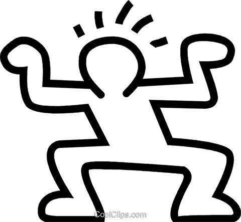 Dancing Stick Figure (480x443), Png Download