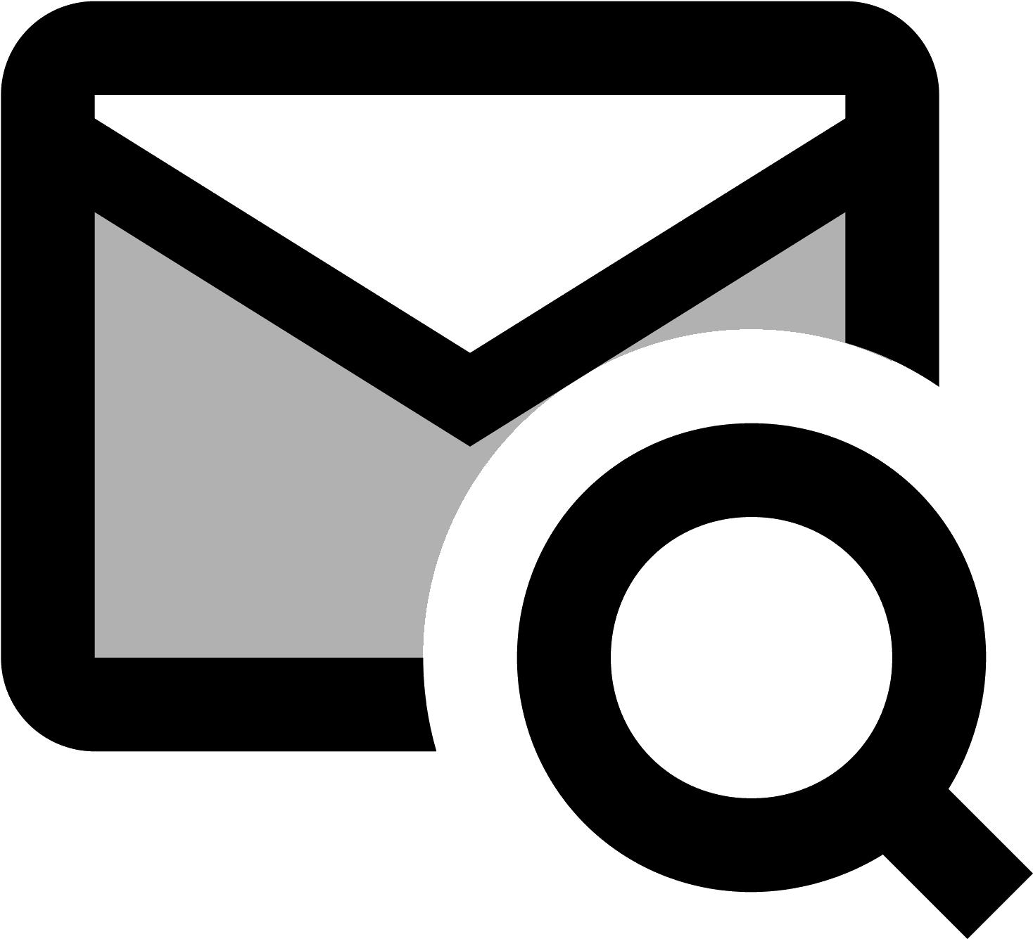 Search In Mail Icon - Email (1600x1600), Png Download