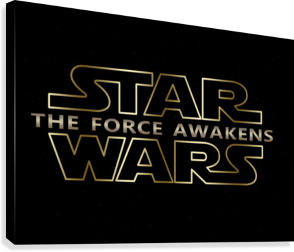 The Force Awakens New Star Wars Series Typography Canvas - Star Wars (429x367), Png Download
