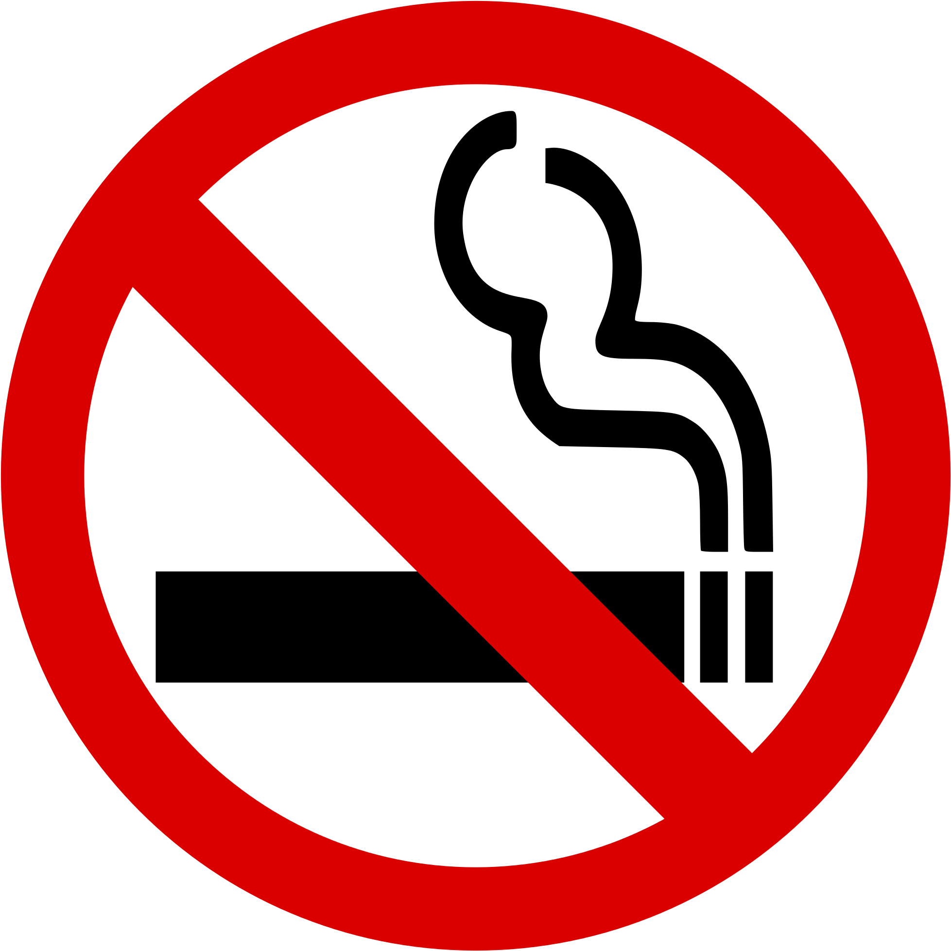 Open - Smoking Sign (2000x2000), Png Download