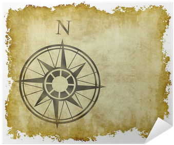 Great North Arrow And Compass On Old Parchment Map - North Arrow (400x400), Png Download