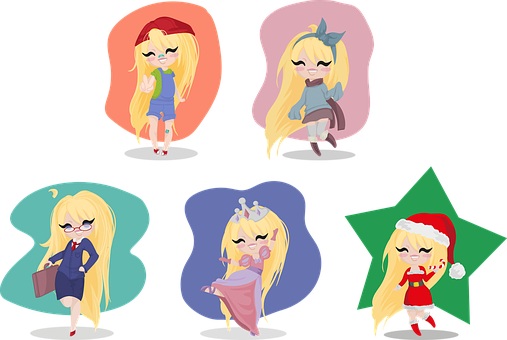 Chibi Girl Cartoon Teenager Princes Busine - Vector Chibi (507x340), Png Download