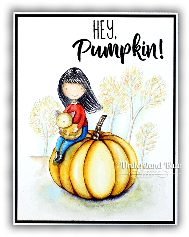 No-line Watercolor With Honey Bee Stamps And Daniel - Honey Bee Hey Pumpkin Clear Stamp Set Hbst-83. Product (650x777), Png Download