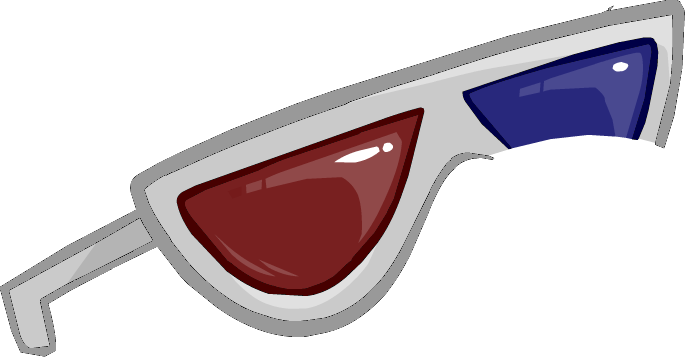 2013 3d Glasses - Club Penguin Pixel Glass (685x357), Png Download