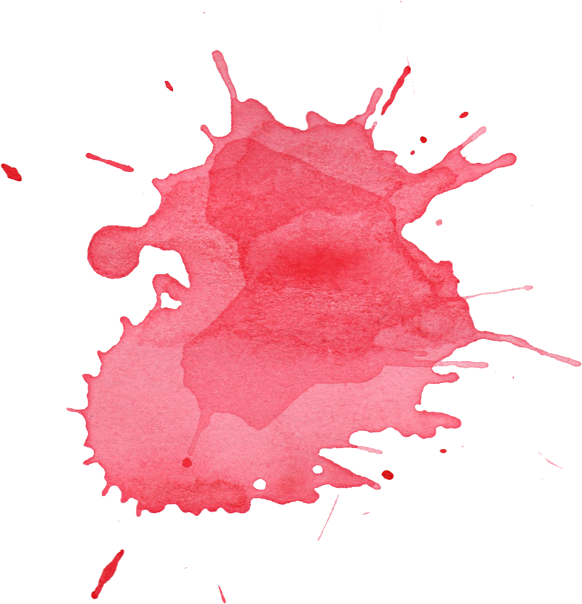 Free Download - Red Color Splash Png (1365x1392), Png Download
