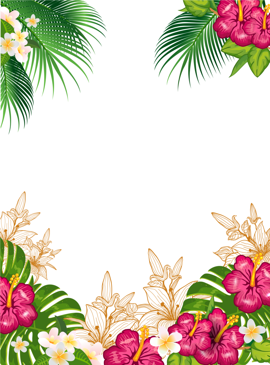 Floral Design - Clip Art (900x1214), Png Download