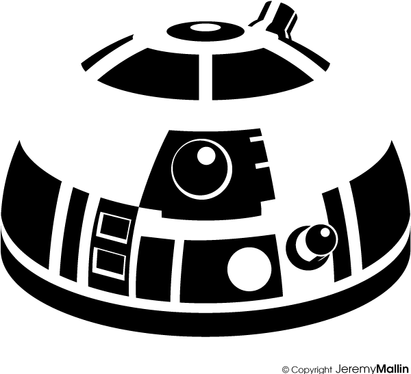Artoo Logo By Jeremymallin On Deviantart - R2d2 Silhouette (600x600), Png Download
