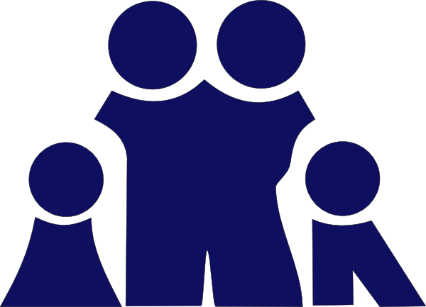 Blue Family Png Clip Art (600x433), Png Download