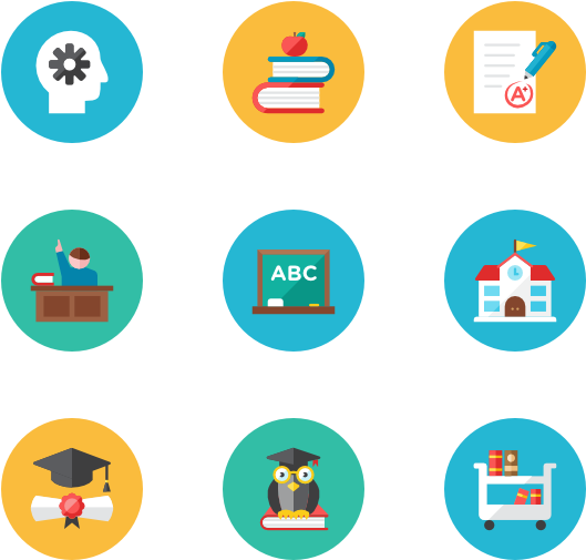 Essential Icon Family Flat - Learning Icons Png (600x564), Png Download