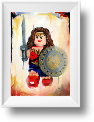 Amazonian Wonder Woman Print - Wonder Woman (480x480), Png Download
