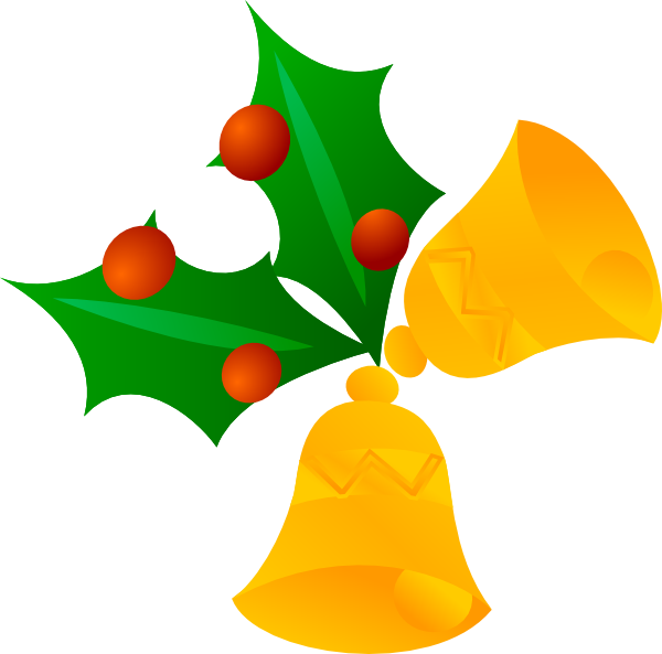 Christmas Flowers Clip Art Free Cliparts Jpg Royalty - Jingle Bells Clip Art (600x593), Png Download