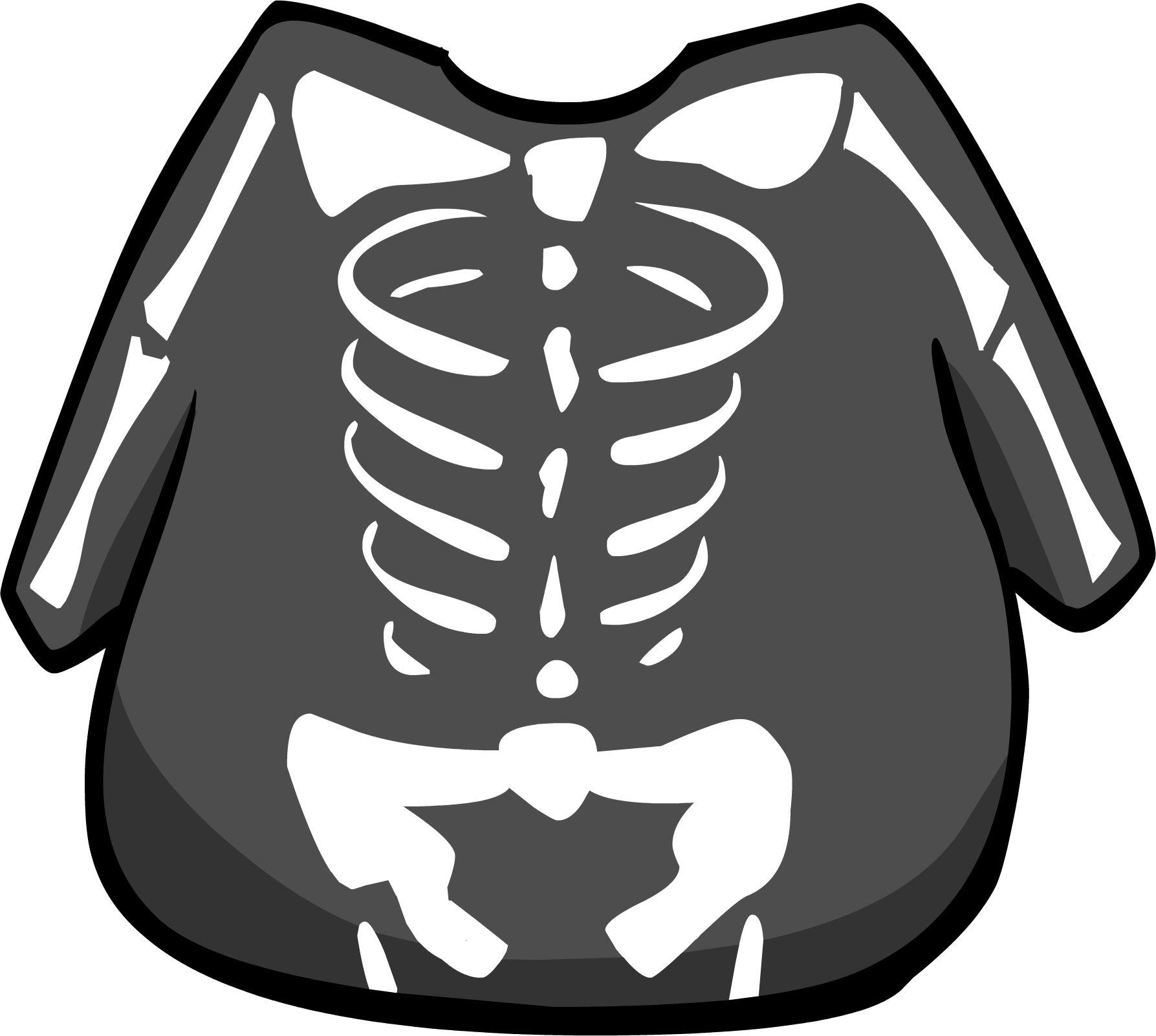 Skeleton - Png - Ropa De Club Penguin Png (1157x1036), Png Download