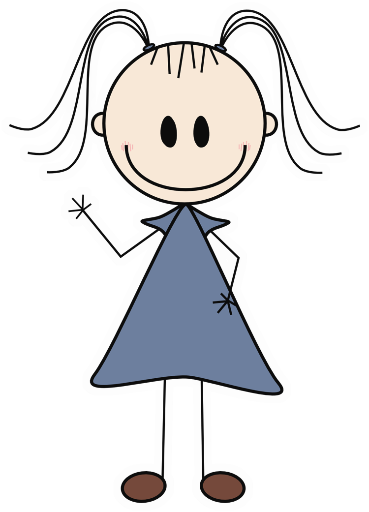 Girl Stick Figure - Girl Stick Figure Clipart (750x1041), Png Download