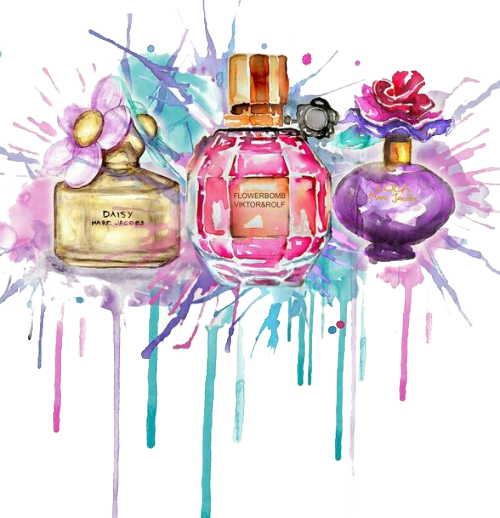 Download Watercolor Fashion Tumblr Download Coco Chanel Perfume Drawing Full Size Png Image Pngkit