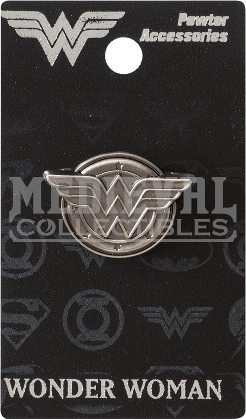 Wonder Woman Logo Lapel Pin - Wonder Woman Logo 1" Pewter Lapel Pin 45217 (850x850), Png Download