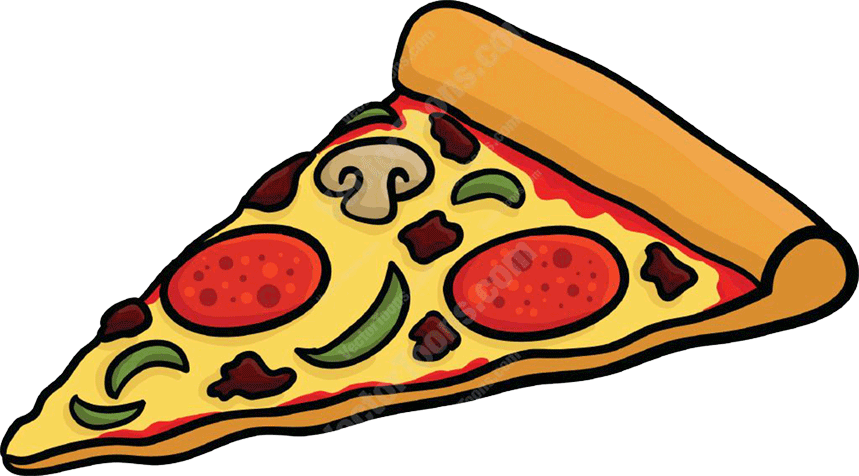 Graphic Royalty Free Download Collection Big High Quality - Slice Of Pizza Cartoon (859x476), Png Download
