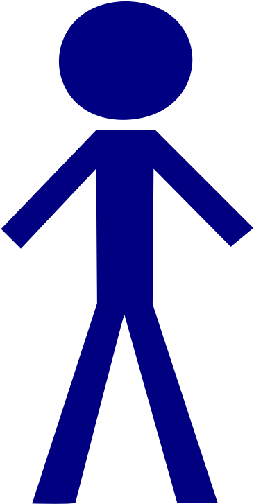 Man Stick Figure Png Png Black And White Stock - Blue Stick Figure (401x800), Png Download