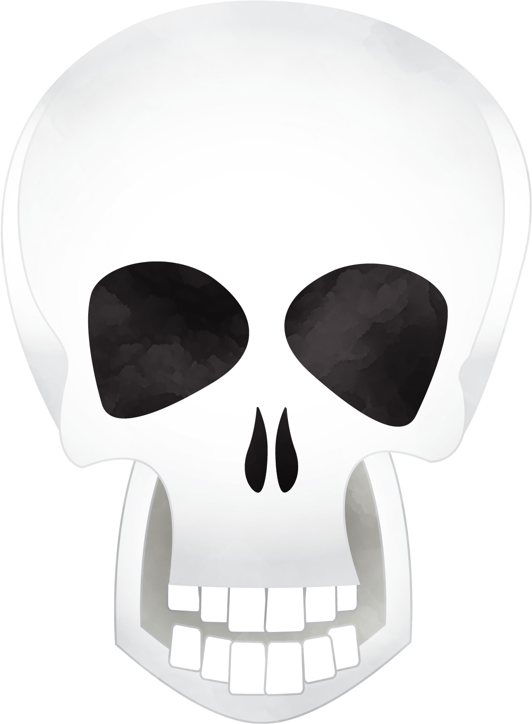 Skeleton - Skull (394x500), Png Download