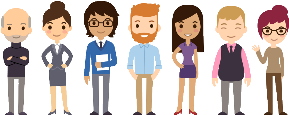 Fcstockimage - Cartoon People (1000x410), Png Download