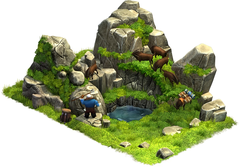 Goat Rocks A - Grass And Rocks Png Transparent (802x559), Png Download