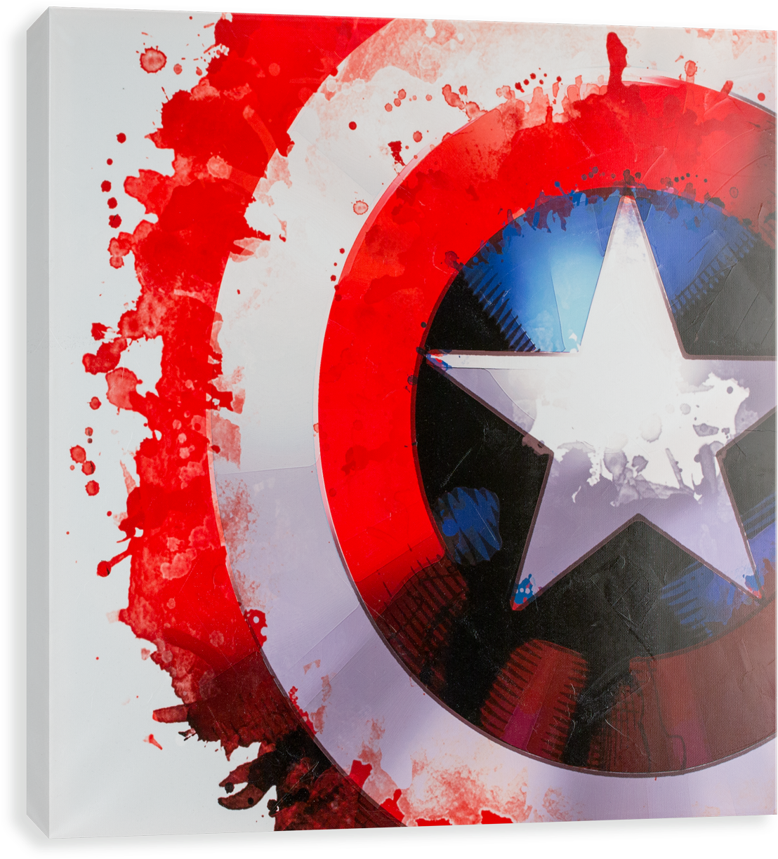 Captain America Watercolor - Captain America Shield Watercolor (1280x1280), Png Download