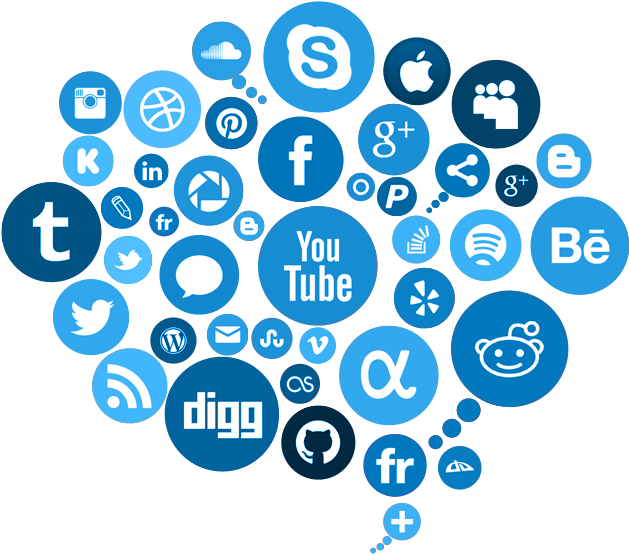 Social - Social Media Apps Png (675x578), Png Download