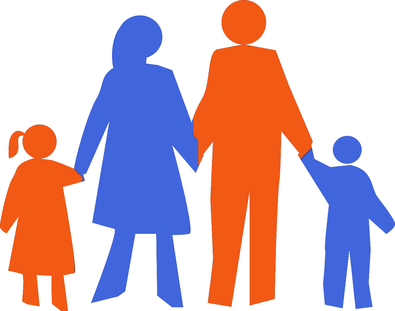 Discover The World And Learn Spanish In A Family - Family Reunion Black Silhouette (1280x1008), Png Download