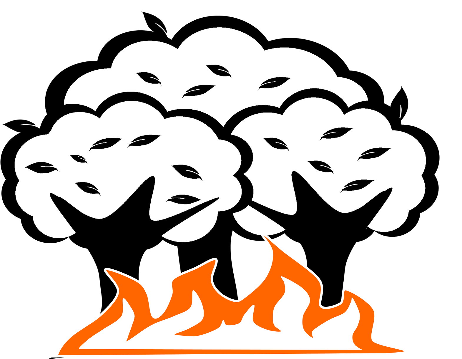 Forest Drawing Pictures At Getdrawings - Drawing Of A Wildfire (1600x1287), Png Download