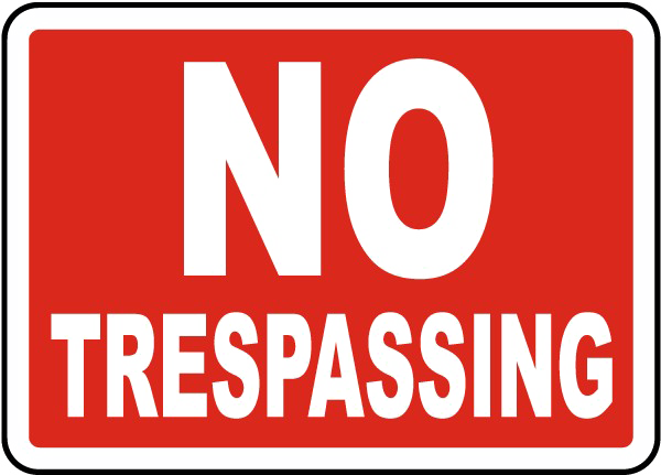 No Trespassing Sign Png File - No Trespassing Sign Png (600x431), Png Download