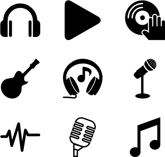 Music And Sound - Music Notes Icon Png (600x564), Png Download