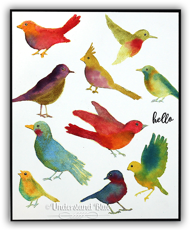 Watercolor Hero Arts Birds By Understand Blue - Art (650x745), Png Download