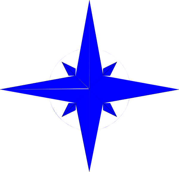 North Arrow Clip Art Clipart - La Rosa De Los Vientos Silueta (600x577), Png Download