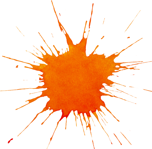 Orange-splat - Orange Paint Splash Png (518x487), Png Download