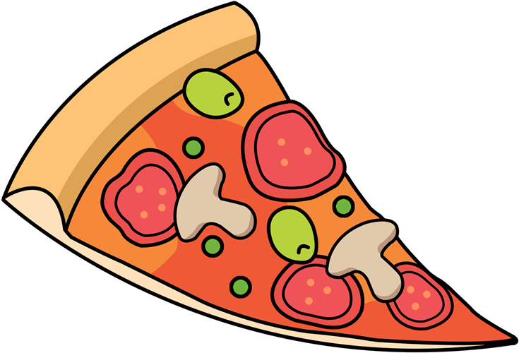 Pepperoni Pizza Slice Clipart - Pizza Clip Art Png (800x557), Png Download
