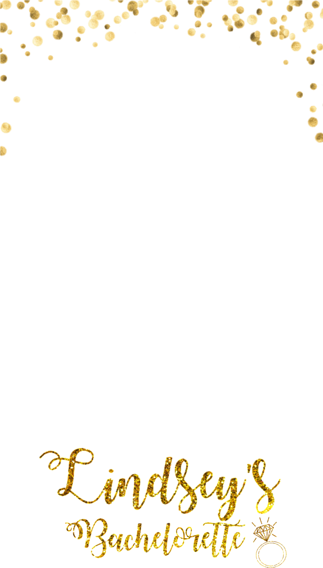 Download Bachelorette Snapchat Template Gold Glitter Transparent 1200 X 300 Banner Full Size Png Image Pngkit